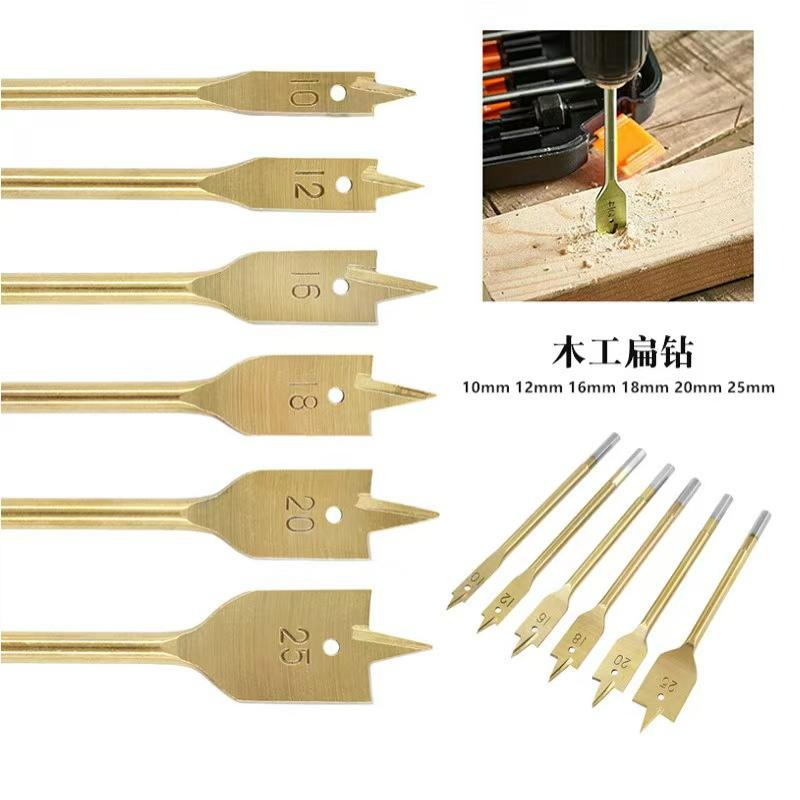 Professional Heavy-Duty 6-35mm Flat Wood Spade Drill Bit with Hex Shank for Woodworking Professional Drill Bits