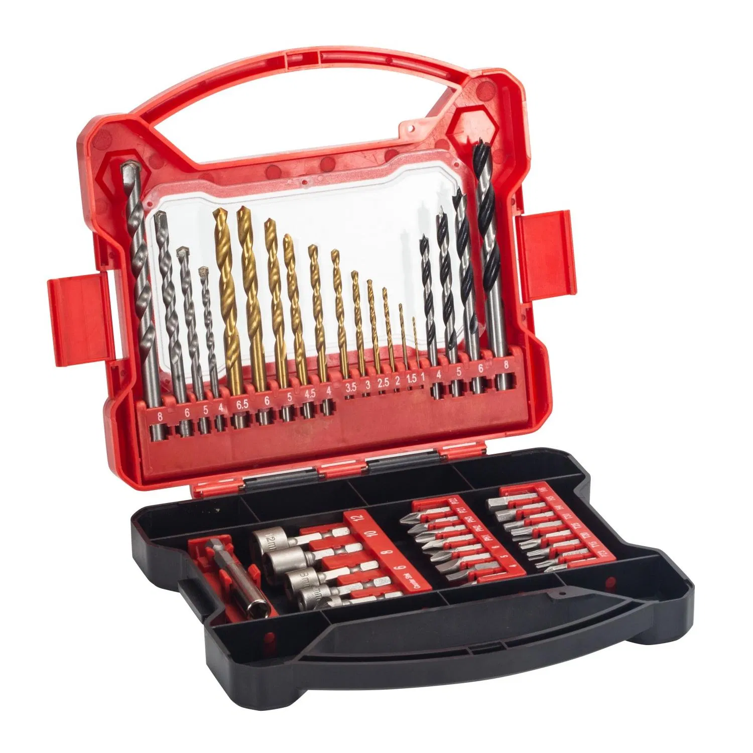 41PCS Combination Drill Bits Masonry Drill Bits Wood Drill Bits Flat Bits Drills Bits Set Combination Drills Bits