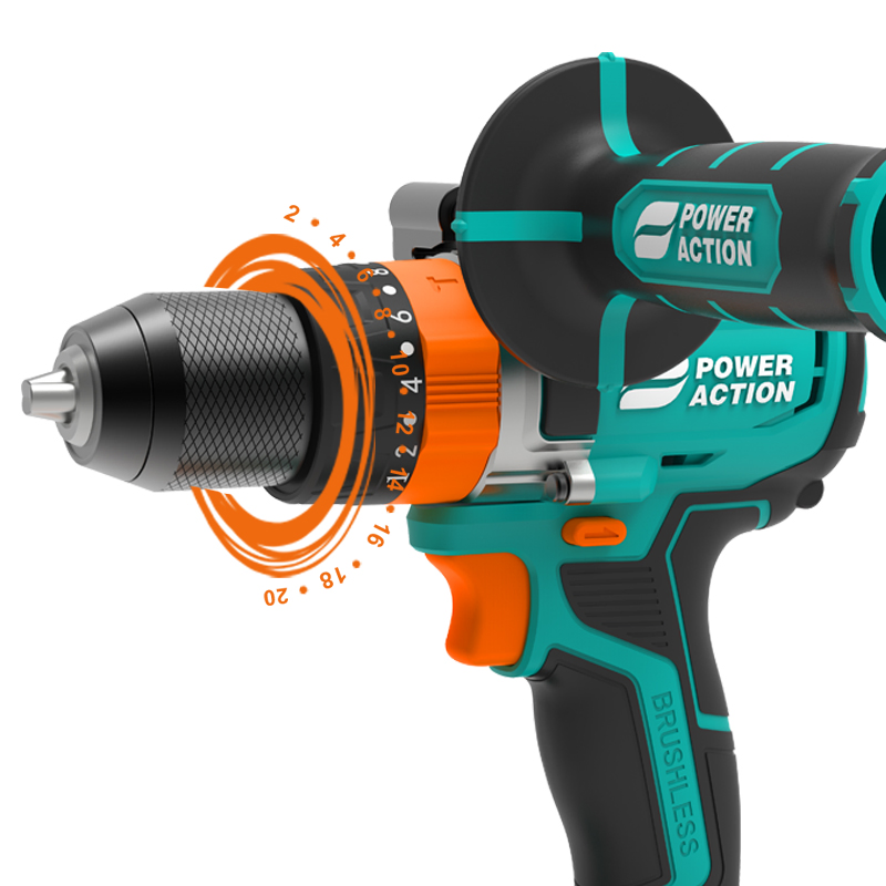 Electric Power Brushless 20V Mini Lithium Rechargeble Cordless Driver Impact Hammer Drill