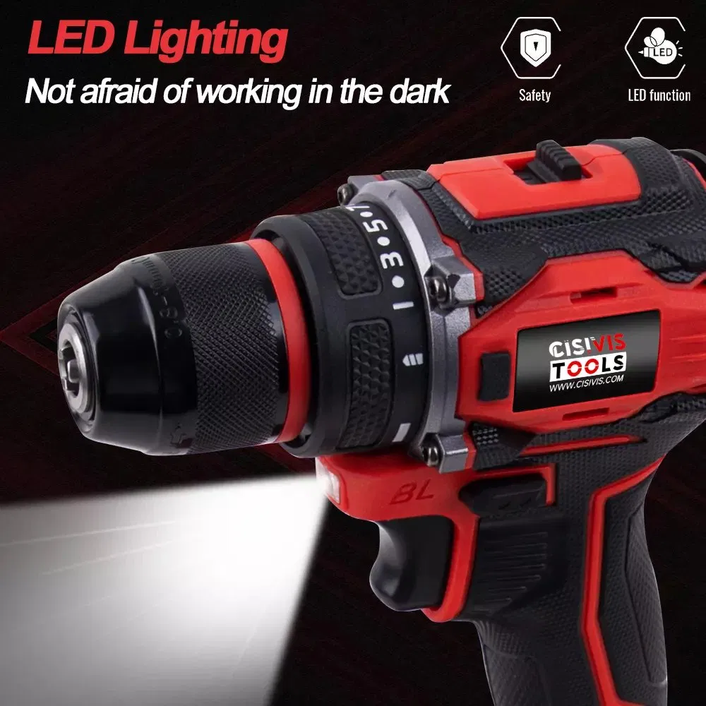 Cisivis 21V Cordless Drill Mi Waekee Style Impact Drill, Rechargeable Power Drills