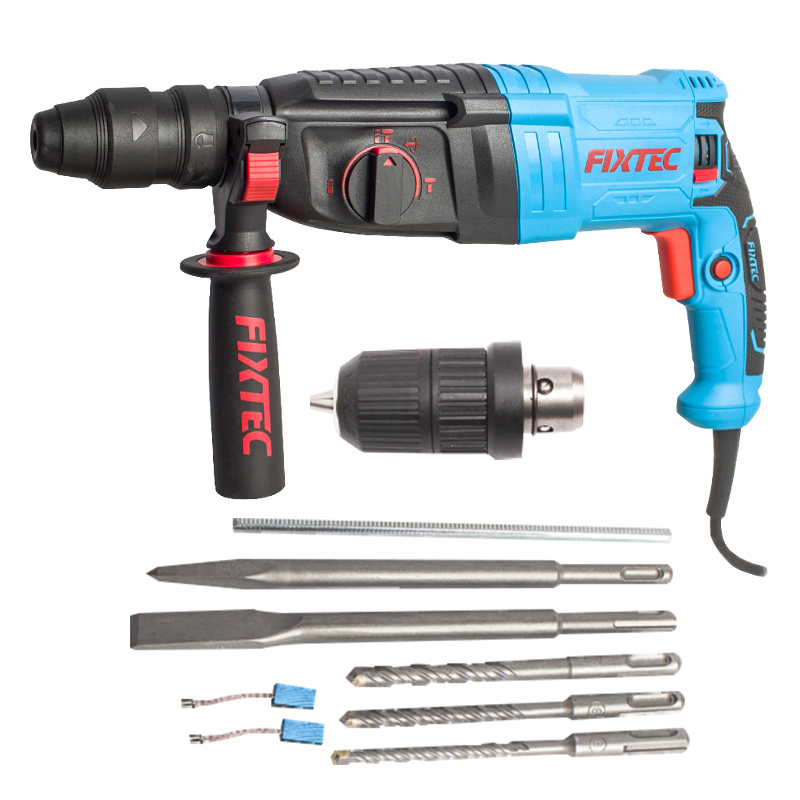 Fixtec SDS Plus Rotary Hammer 1100W Power Hammer 4 Functions Electric Jack Wall Hammer Demolition