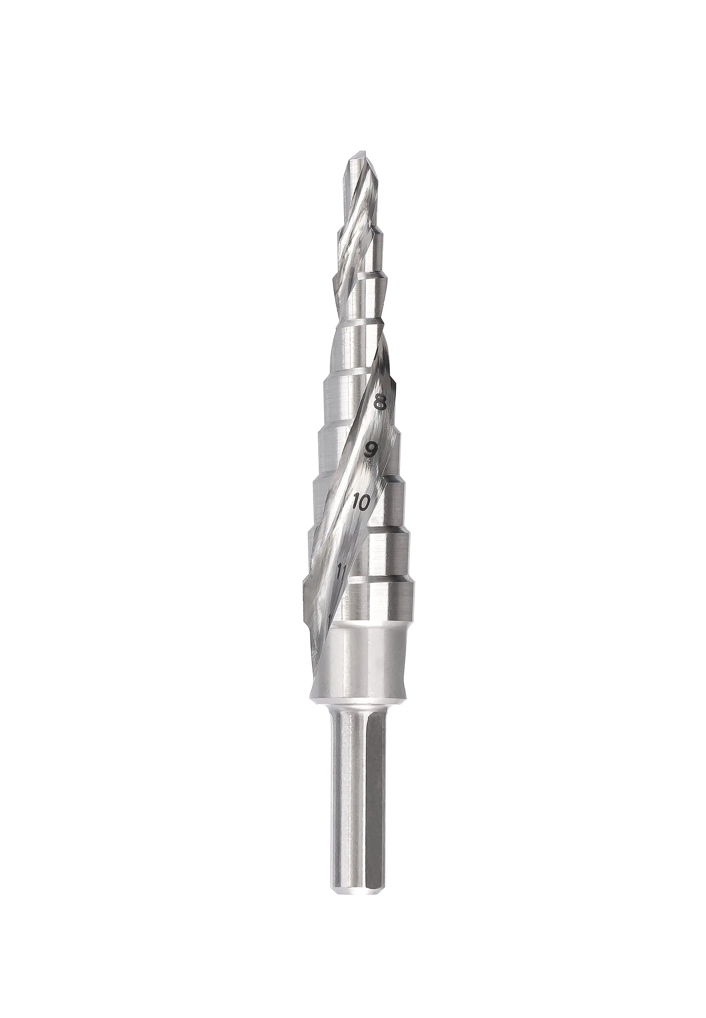 3PCC Step Drill Spiral Flute HSS M2 Step Drill Bit for Metal Drilling with Metric Round Shank