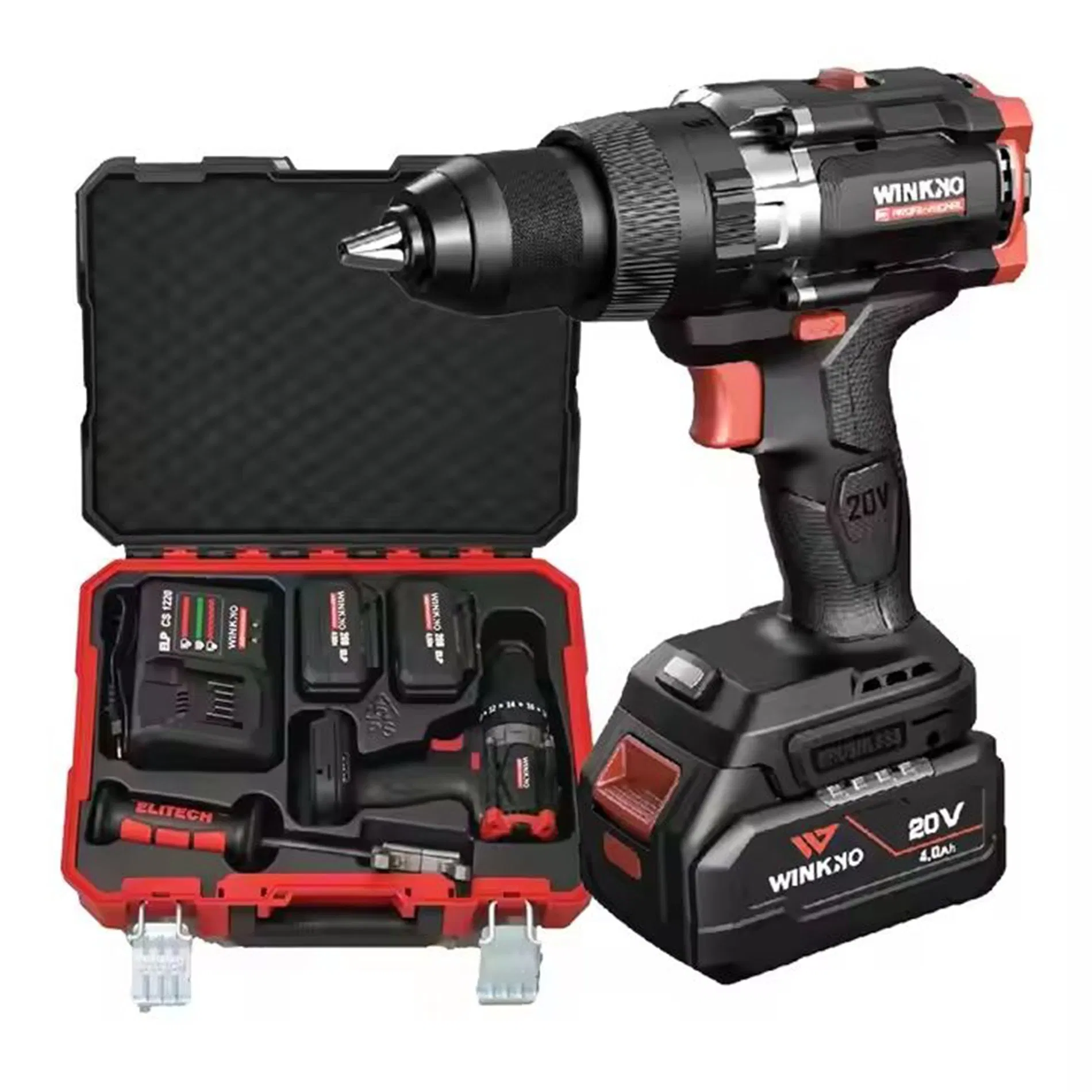 Professional Cordless Drill Heavy-Duty Cordless Drill Combo with Battery High Torque
