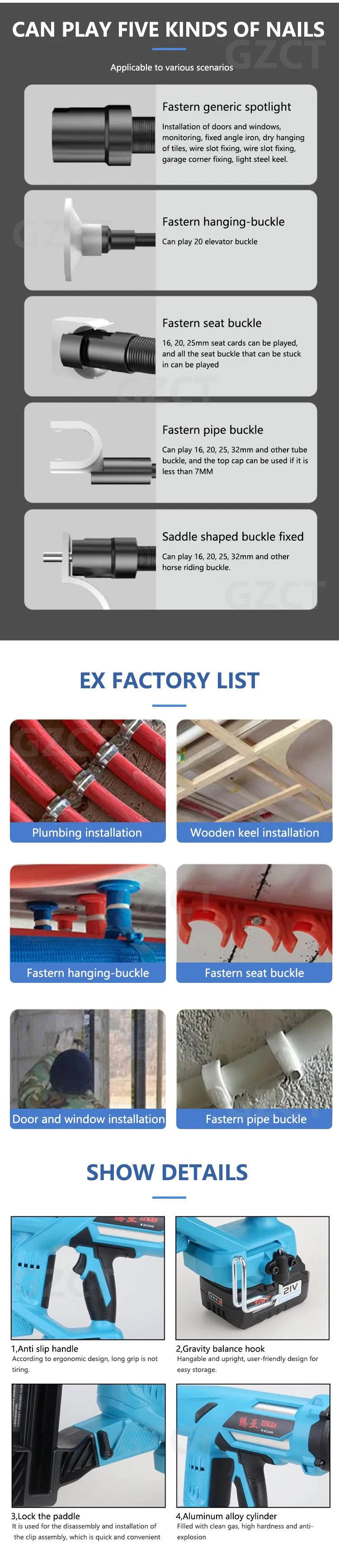 Gasless Nail Gun Construction