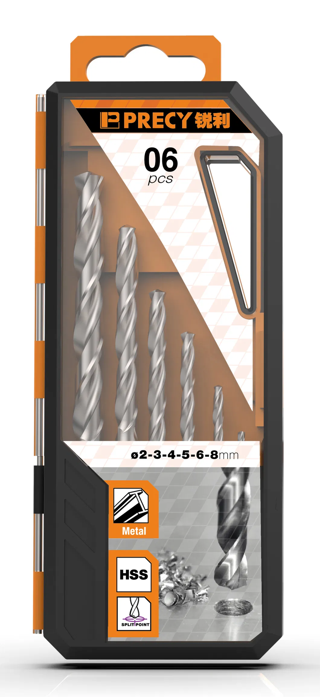 6 PCS Ground HSS Metal Drill Bit Packaging