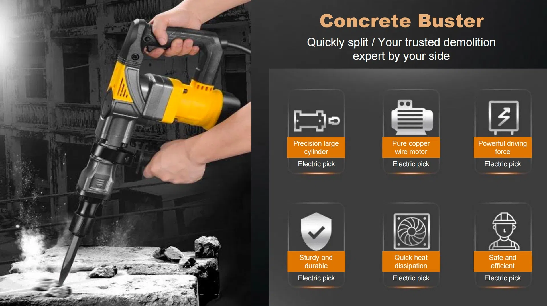 High-Power Rotary Drill Hammer