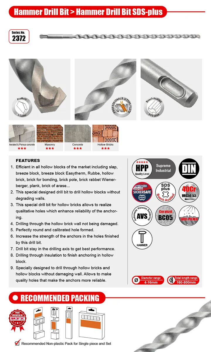 Hollow Block Hammer Drill Bit 1