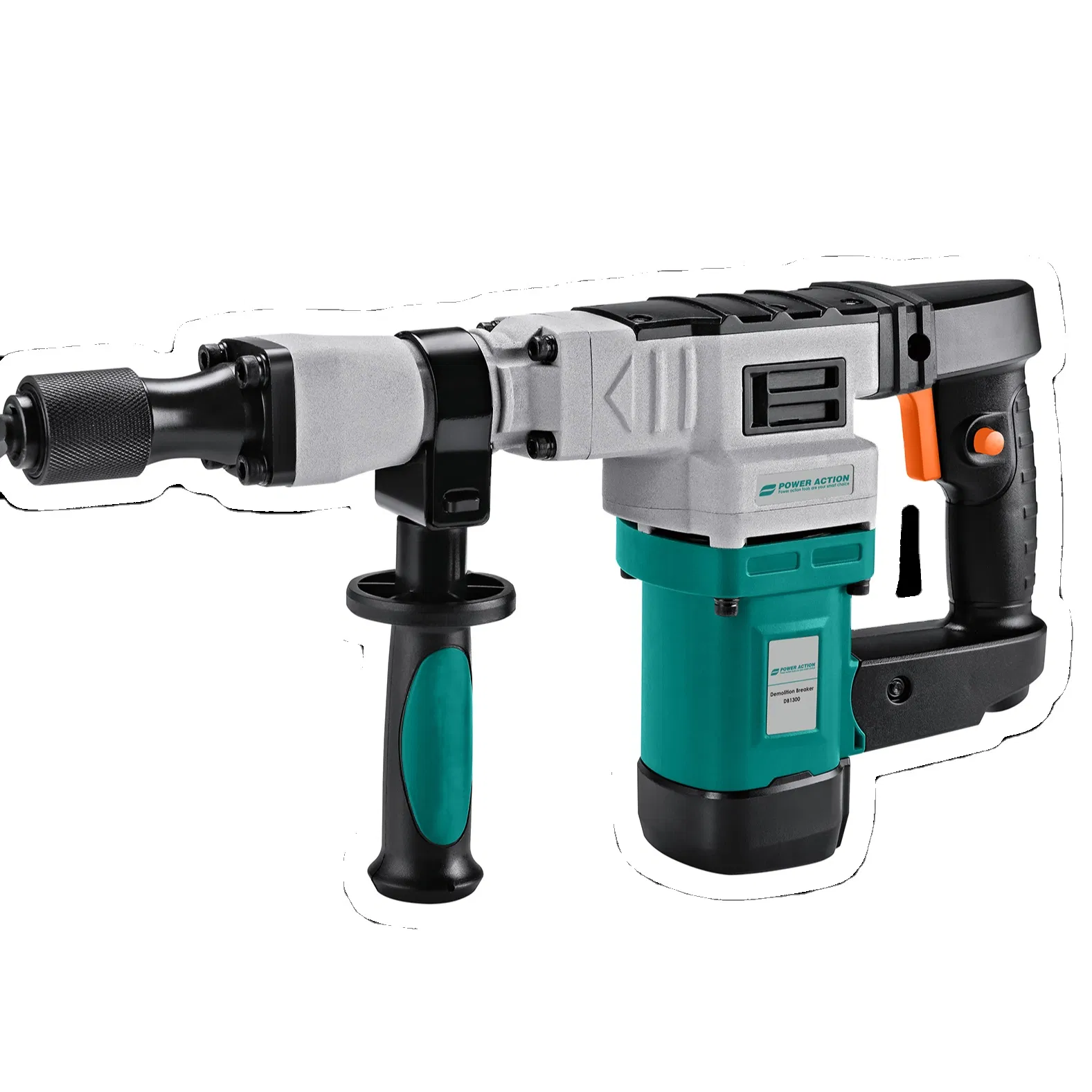 Power Action 220V 1400W Electric Power Operated Demolition Breaker Hammer Drill