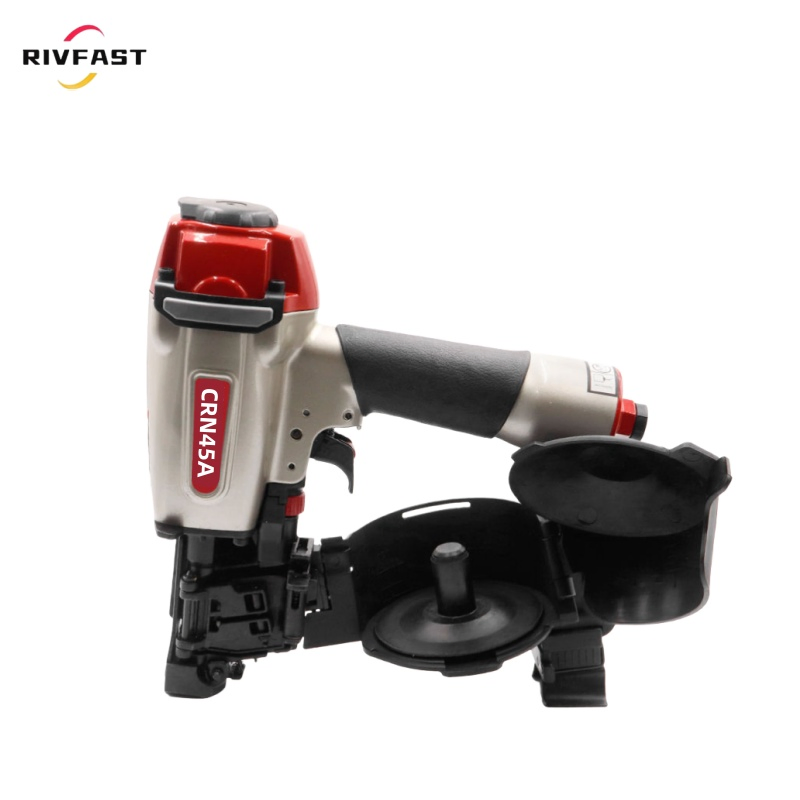 Professional Roofing Coil Nailer Crn45A, 15 Degree Roofing Nail Gun 3/4 Inch to 1-3/4 Inch Coil Nails, Pneumatic Power Nailers in Roofing Tools