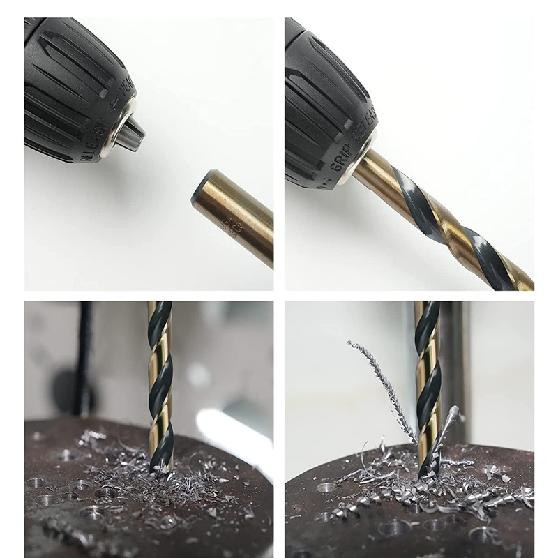 Cobalt Drill Bit Set 29PCS Jobber Drill Bit Set for Hardened Metal, Stainless Steel, Cast Iron