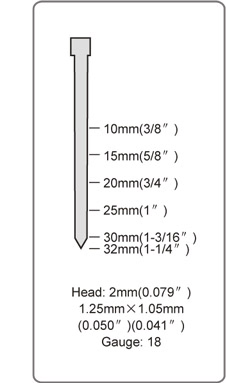 F32 18gauge Air Brad Nail Gun Nailer