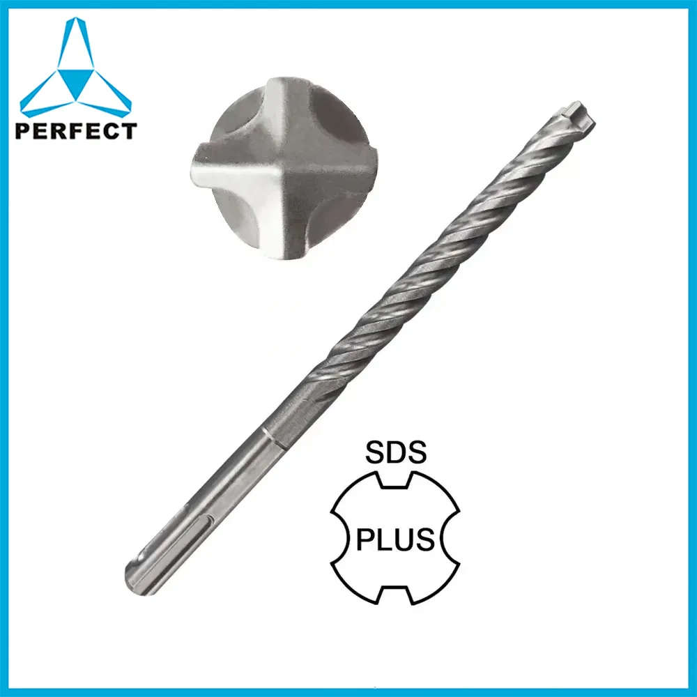 Carbide Full Cross Head U Flute SDS Plus/Max Hammer Drill Bit for Removing Broken Studs