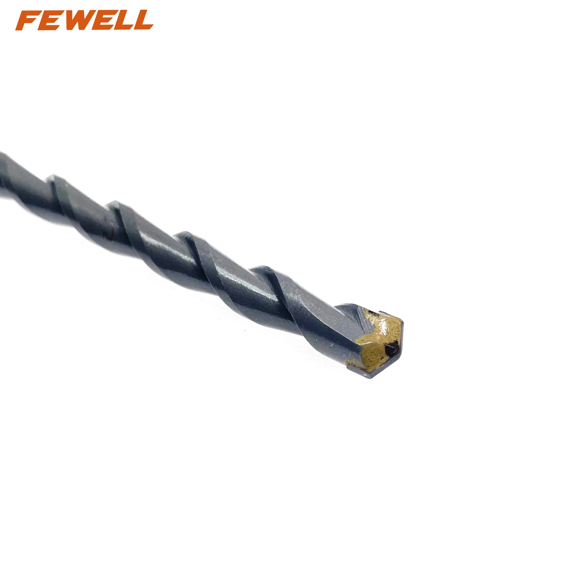 10X200mm Masonry Center Core Drill Carbide Tipped Single Flute Round Shank Pilot Drill Bit for Brick Concrete Masonry Drilling