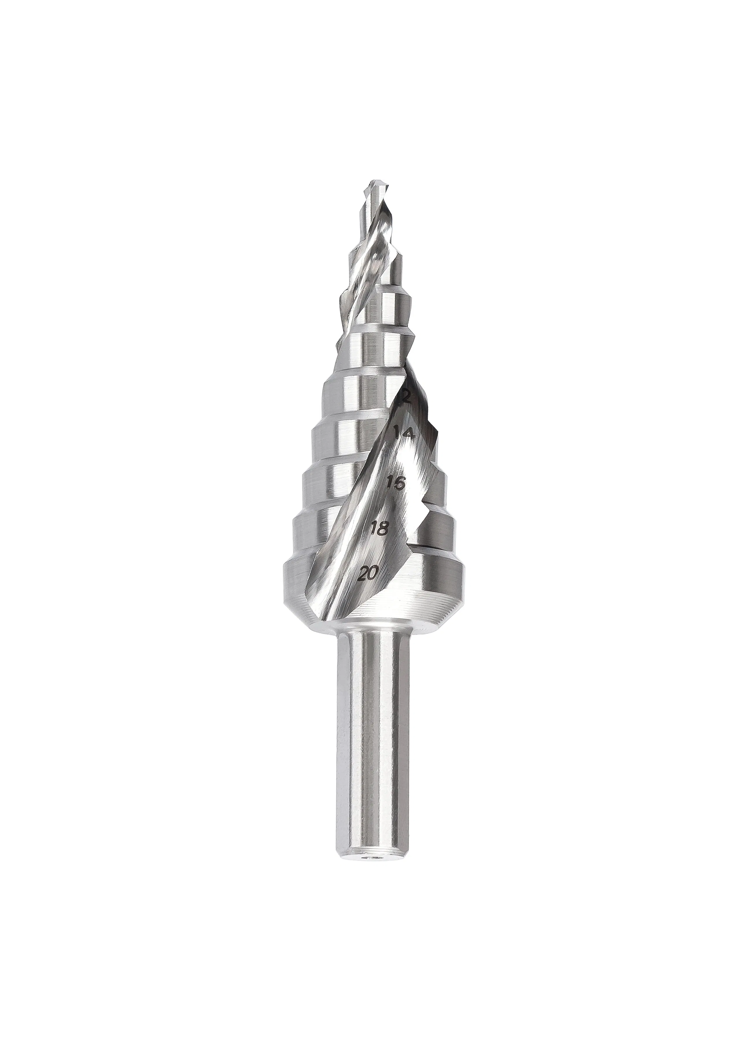 3PCC Step Drill Spiral Flute HSS M2 Step Drill Bit for Metal Drilling with Metric Round Shank