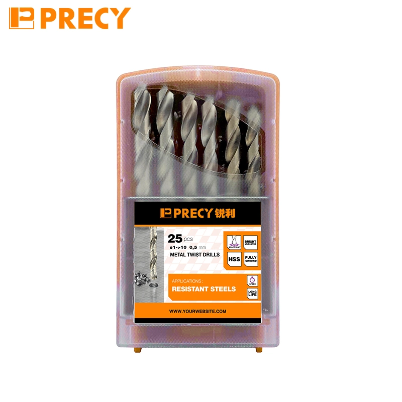 25PCS HSS Twist Fully Ground Drill Bit
