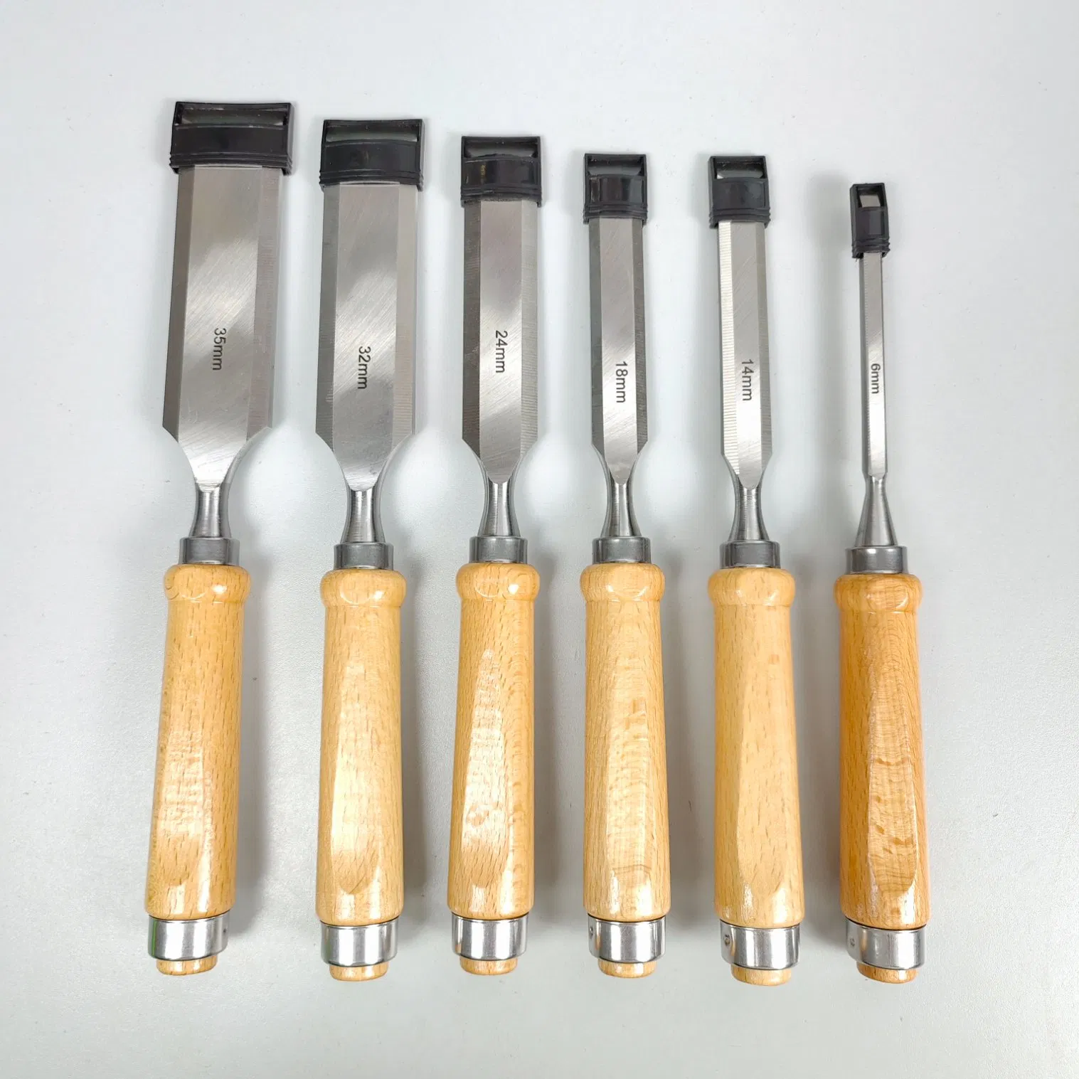 6 PCS Cr-V Steel Wood Carving Tools Woodworking Chisels Full Size Wood Carving knives