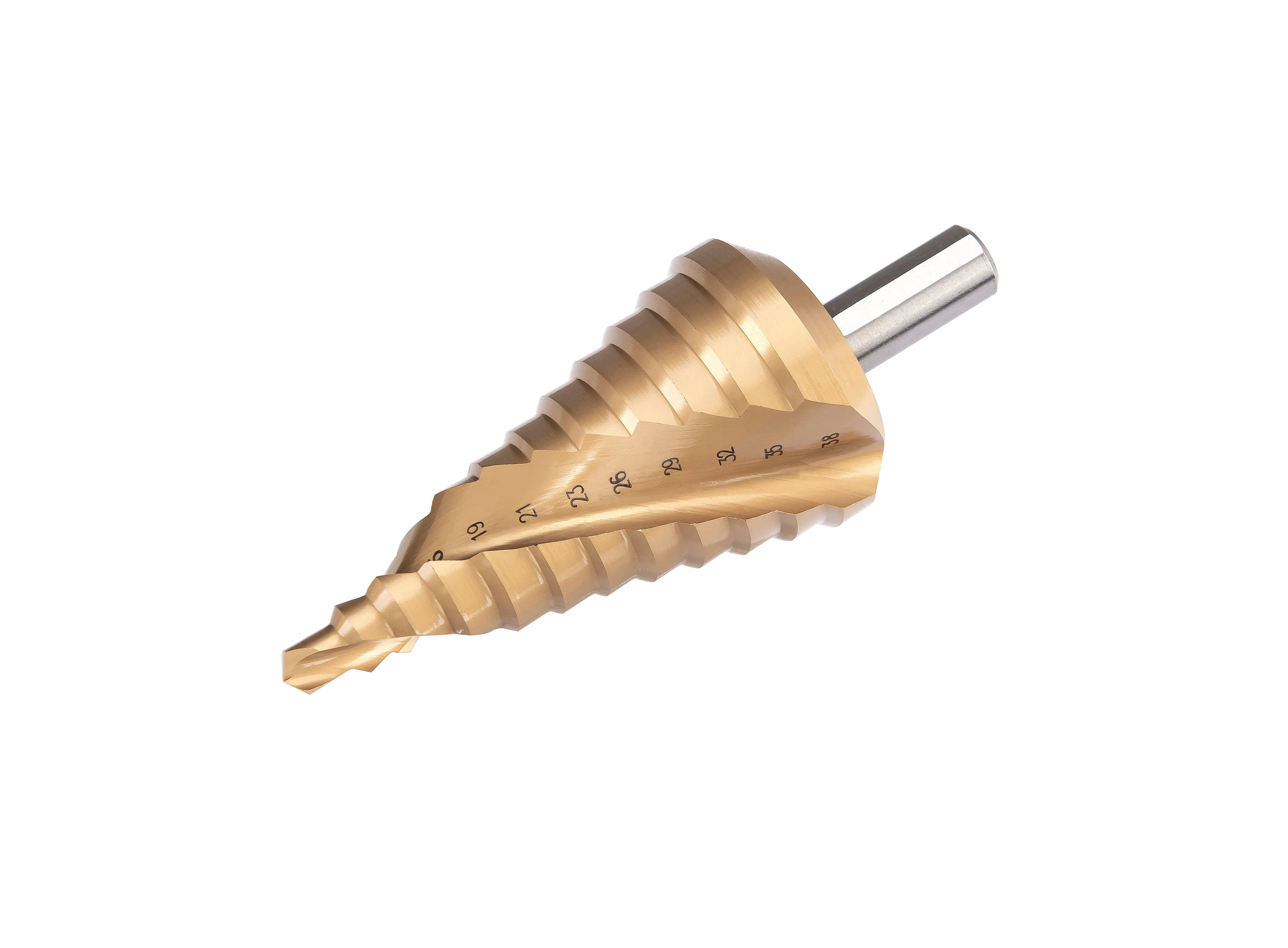 3PCC Step Drill Spiral Flute HSS M2 Step Drill Bit for Metal Drilling with Metric Round Shank