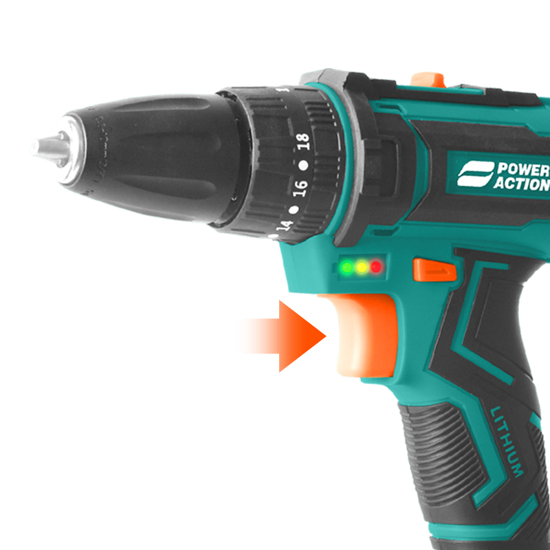 Power Action 21V Cordless Drill Tools with Variable Speed