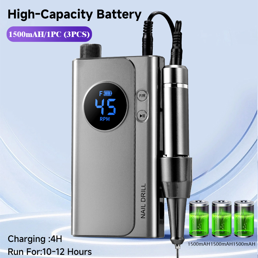 Dufu Electric Manicure Machine Portable 45000rpm Nail Sander E File Nail Drill Machine