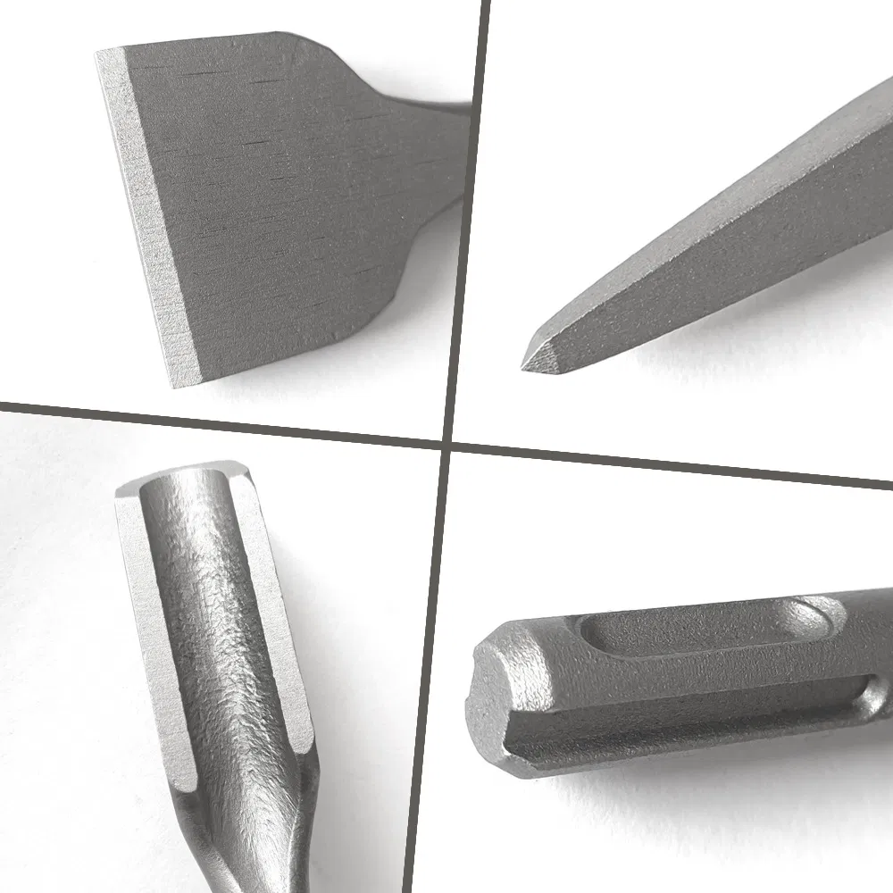 Sand Blasted Rotary Hammer Flat Point Spade SDS Plus Shank Chisel for Breaking Concrete Stone Tile Wall