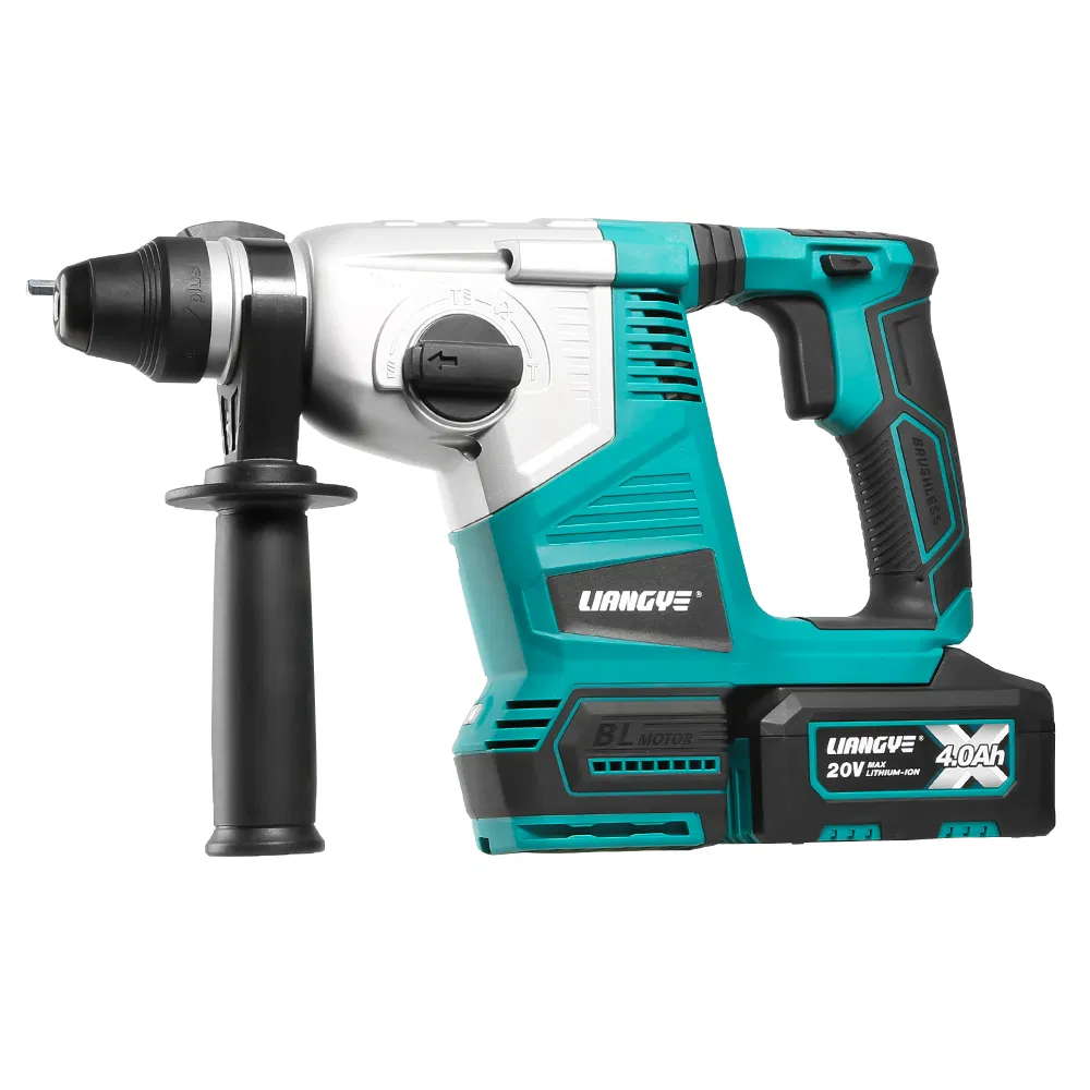 Liangye 3-in-1 Brushless Rotary Cordless Combination Hammer with Variable Speed Breaker Hammer Rotomartillo New Design Electric Tool
