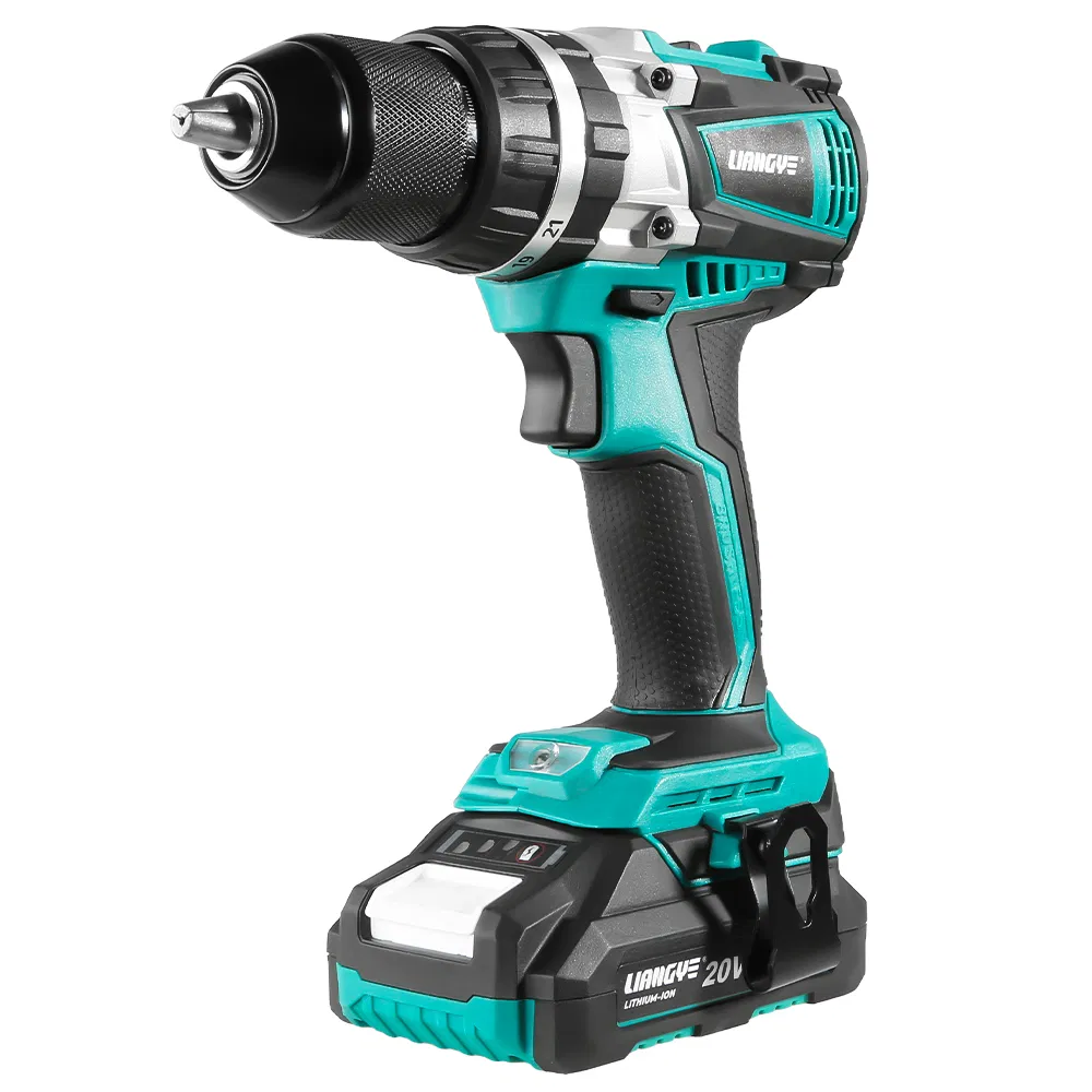 Liangye Factory Lithium Battery Power Tools 18V Cordless Brushless Cordless Hammer Drill