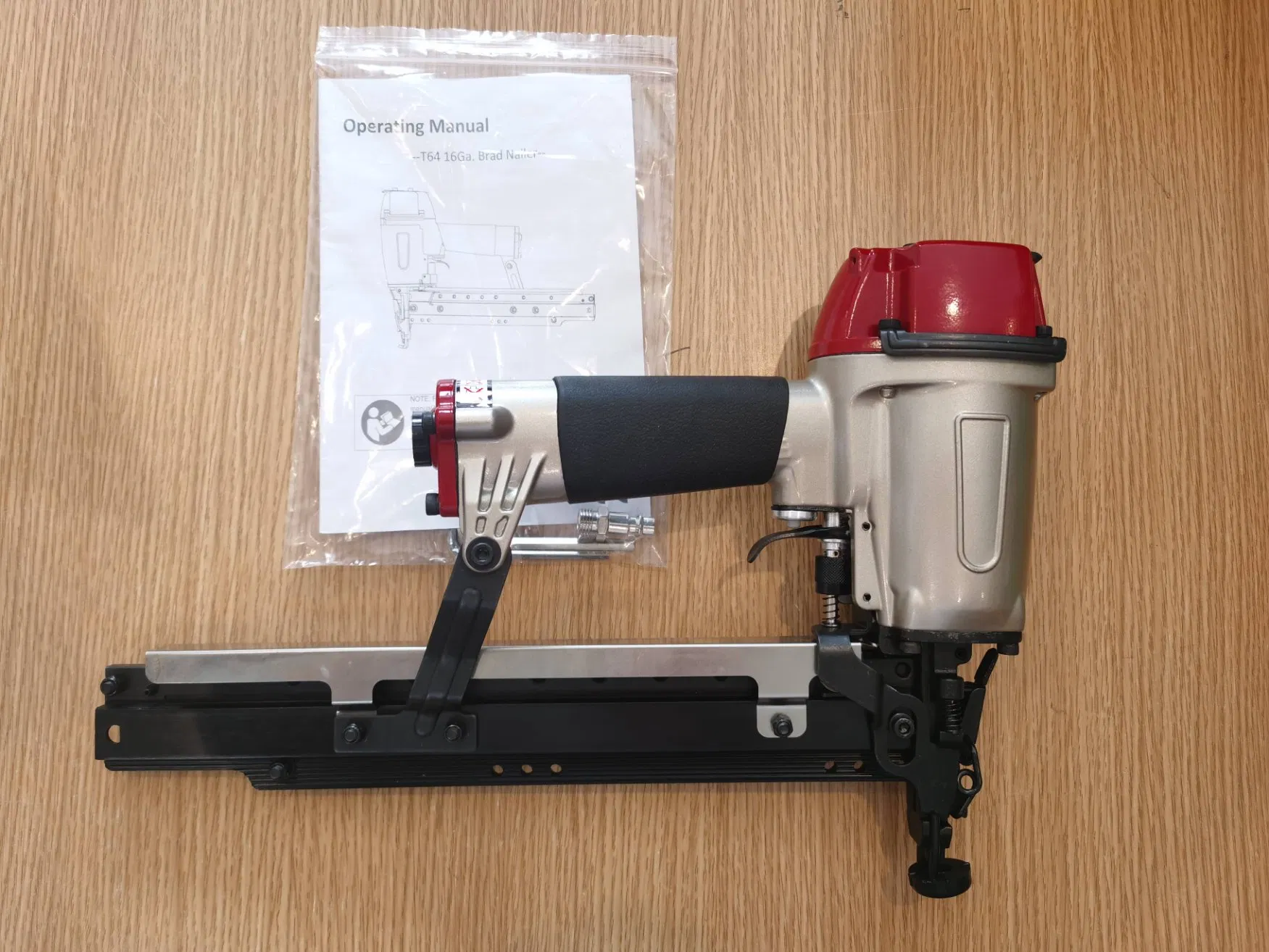 Pneumatic 16 Gauge Straight Finish Nailer T64 with Brad Nail for Cabinets