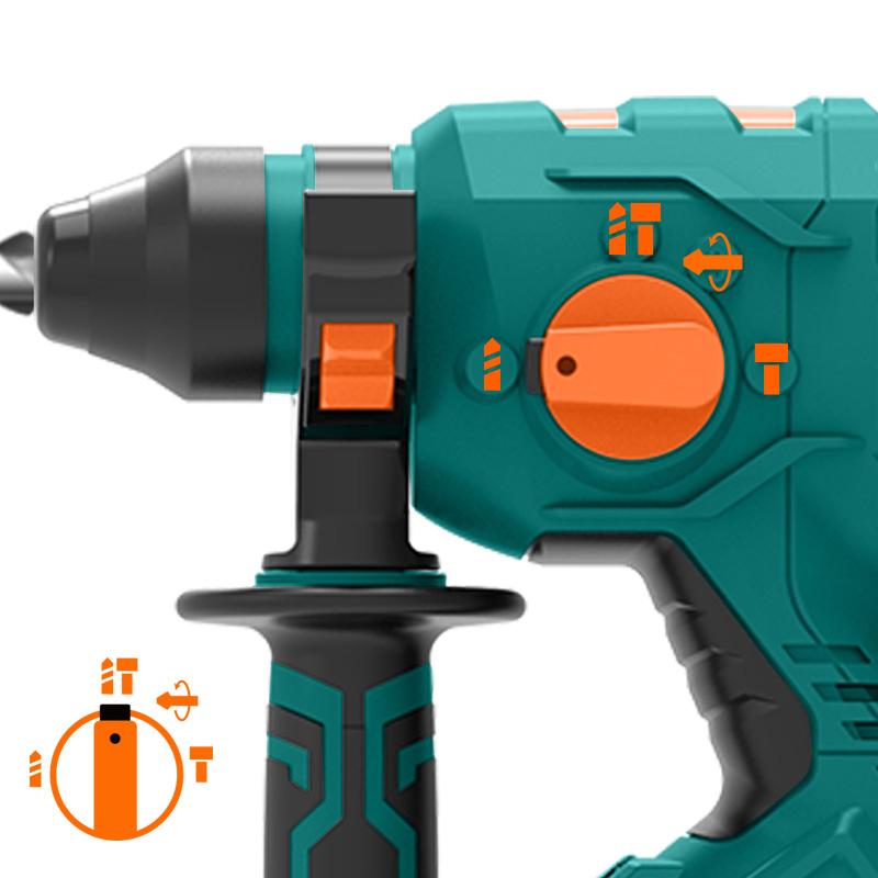 Electric Cordless 20V Battery Brush-Less Cordless Rotary Hammer Drill with SDS Impact Bits