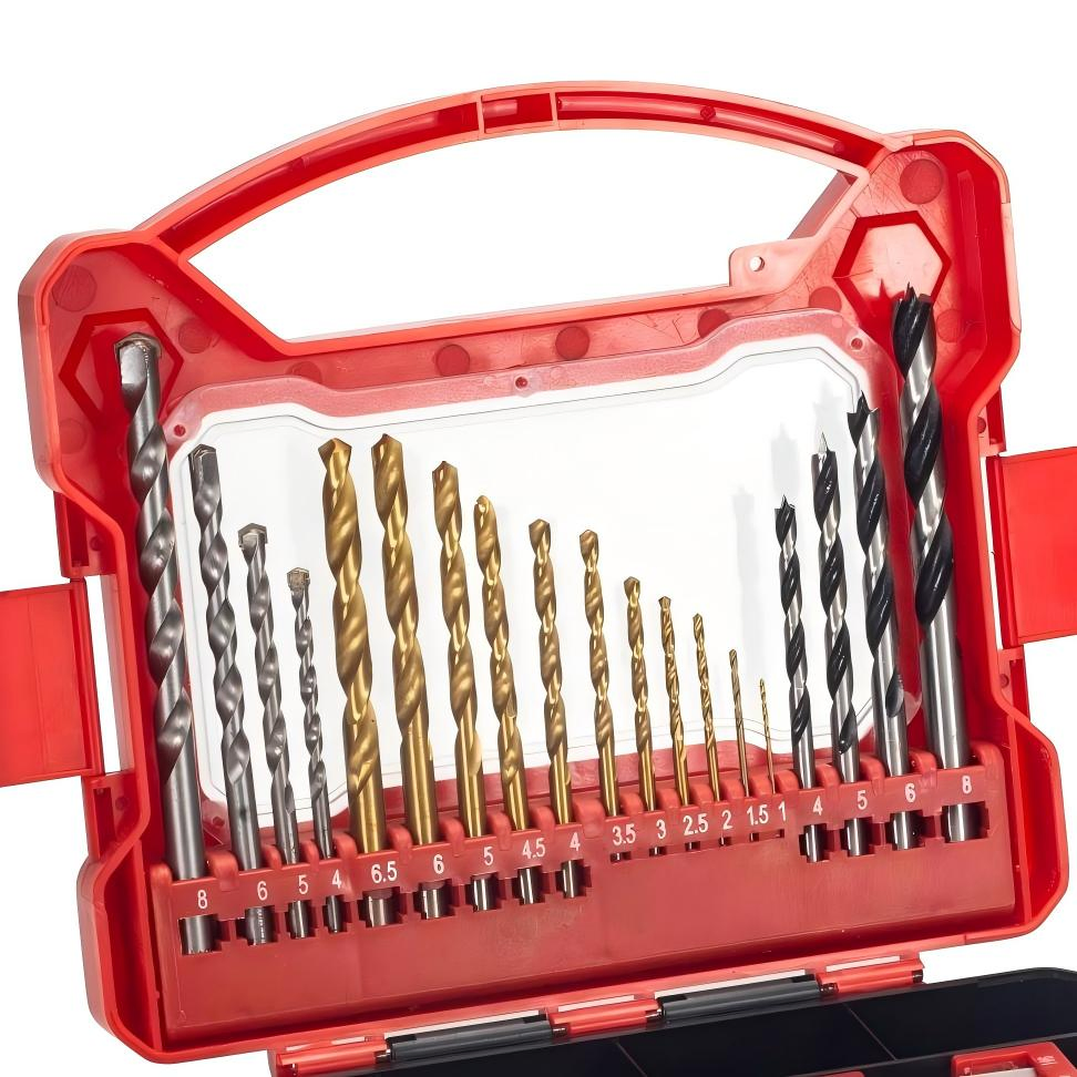 41PCS Combination Drill Bits Masonry Drill Bits Wood Drill Bits Flat Bits Drills Bits Set Combination Drills Bits