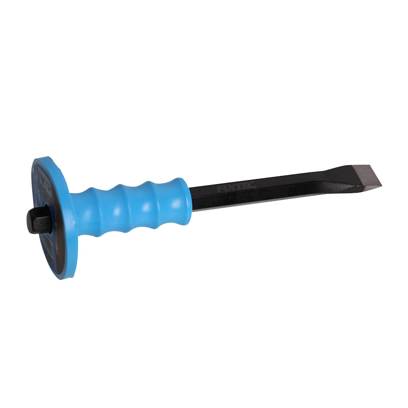 Fixtec Wood Working Chisel Stone Brick Masonry Cold Chisel with PVC Handle