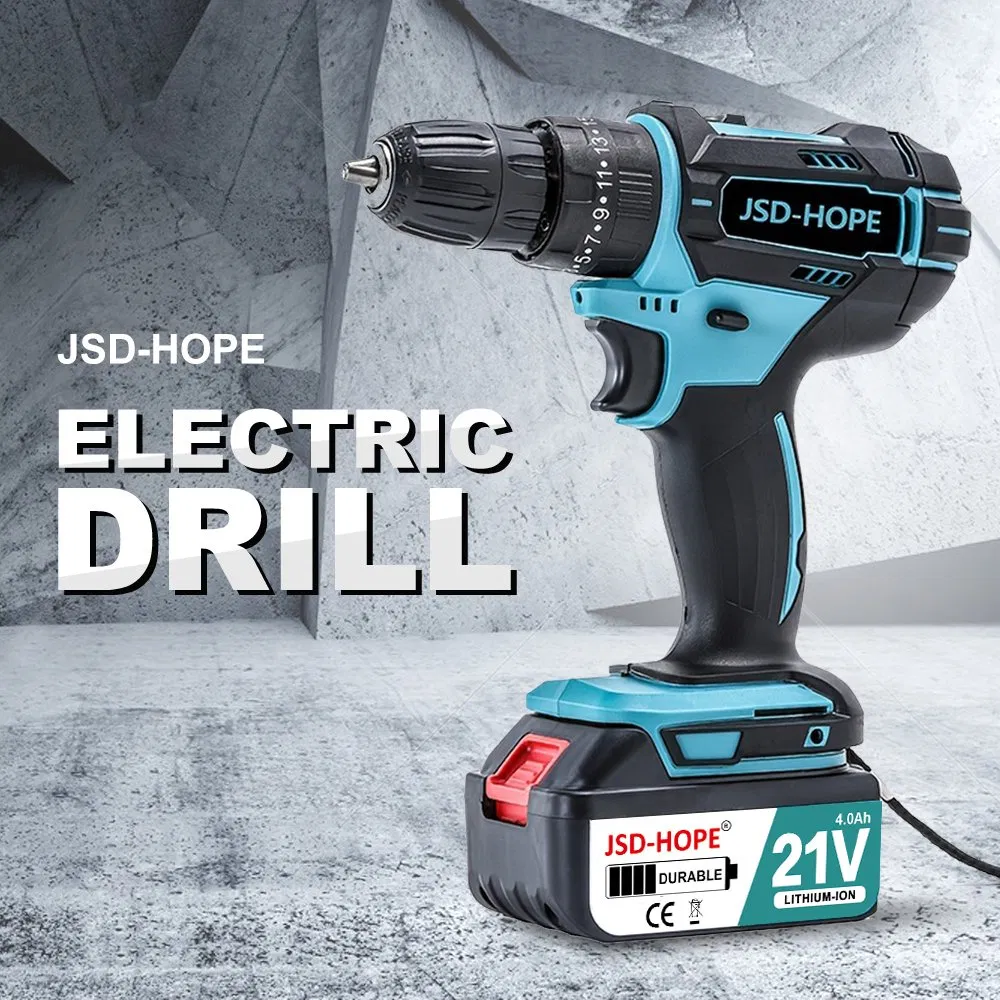 Lithium Battery Soft-Start Glass-Fiber Reinforced Nylon Electric Cordless Drill