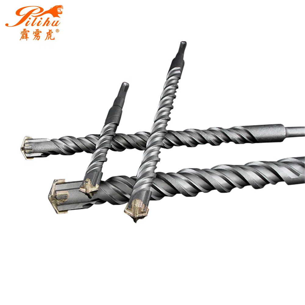 Pilihu Carbide Tipped SDS Max Shank Hammer Drills Bit for Concrete Drilling