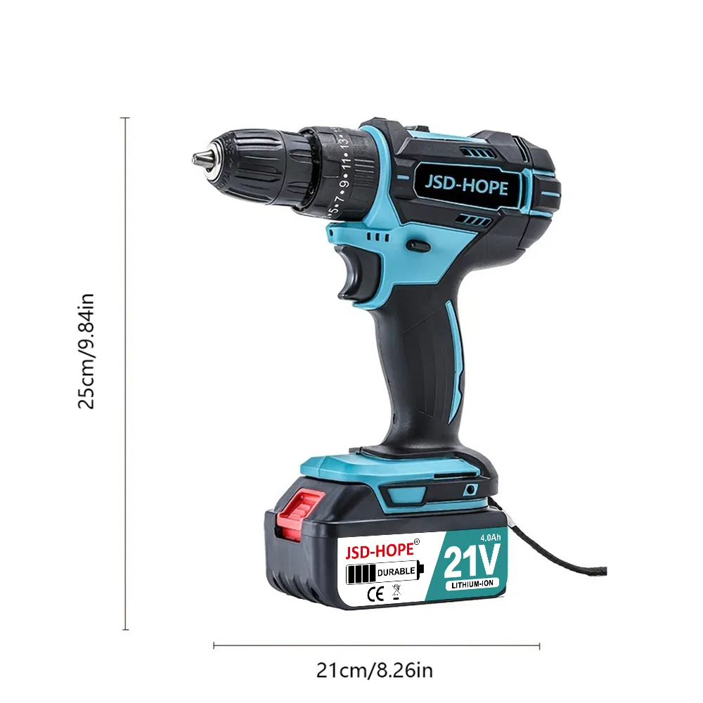 Lithium Battery Soft-Start Glass-Fiber Reinforced Nylon Electric Cordless Drill