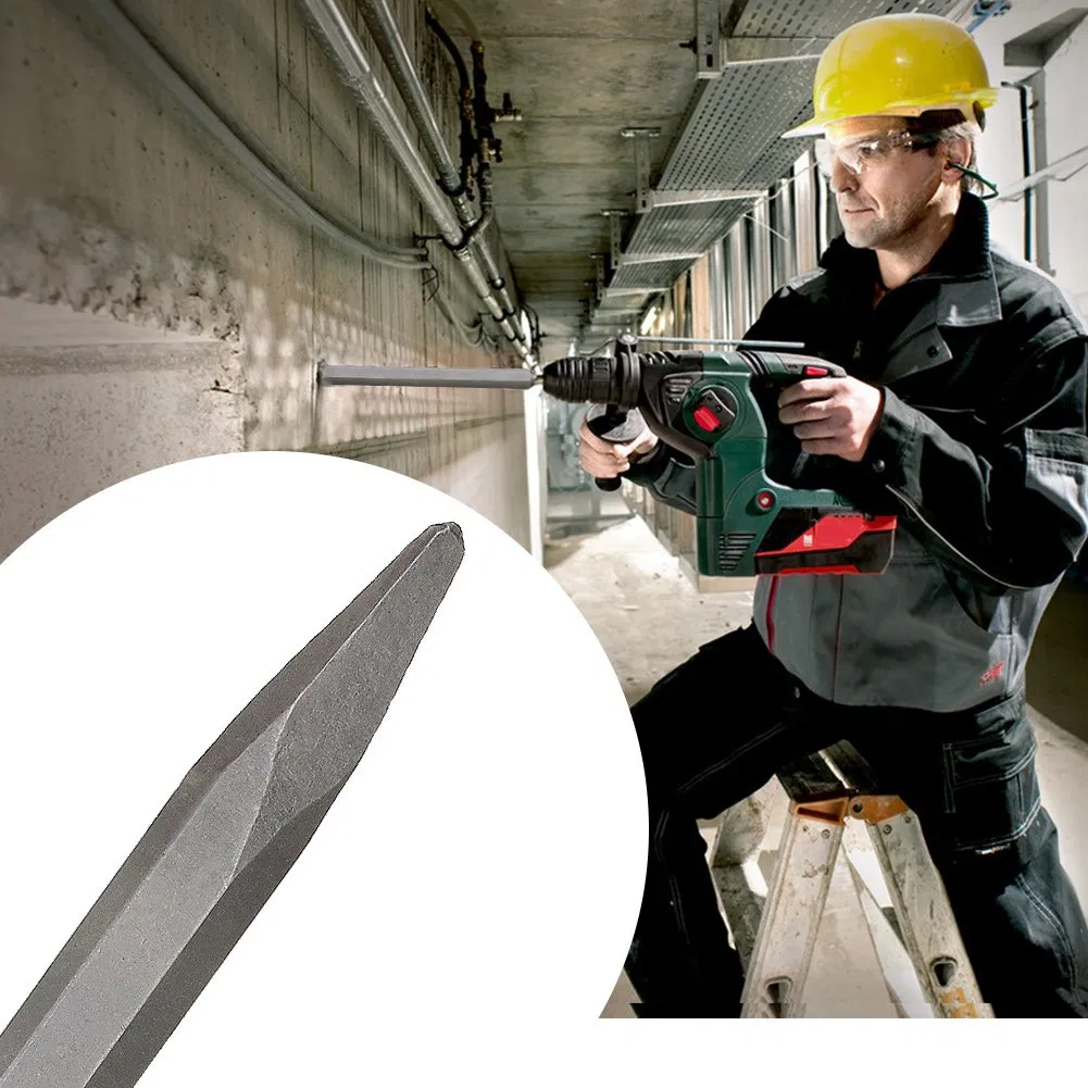 SDS Plus Chisel Rotary Hammer SDS Bits Set 3 PCS Including Point Chisel Flat Chisel Cranked Chisels