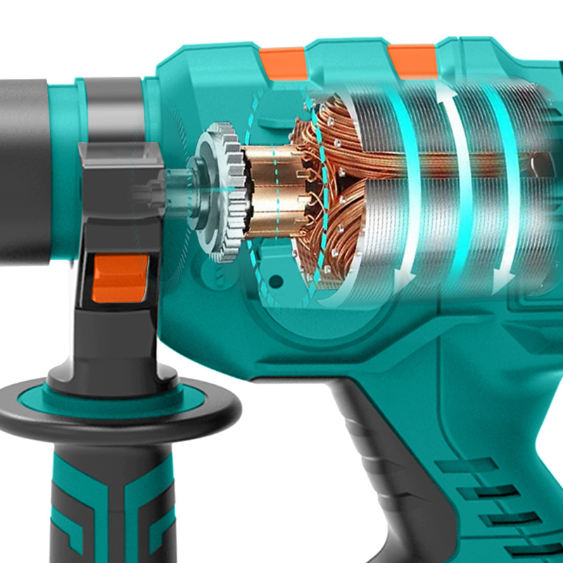 Electric Cordless 20V Battery Brush-Less Cordless Rotary Hammer Drill with SDS Impact Bits