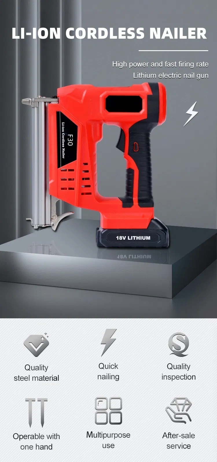 Cordless 18ga Brad Nailer Tool