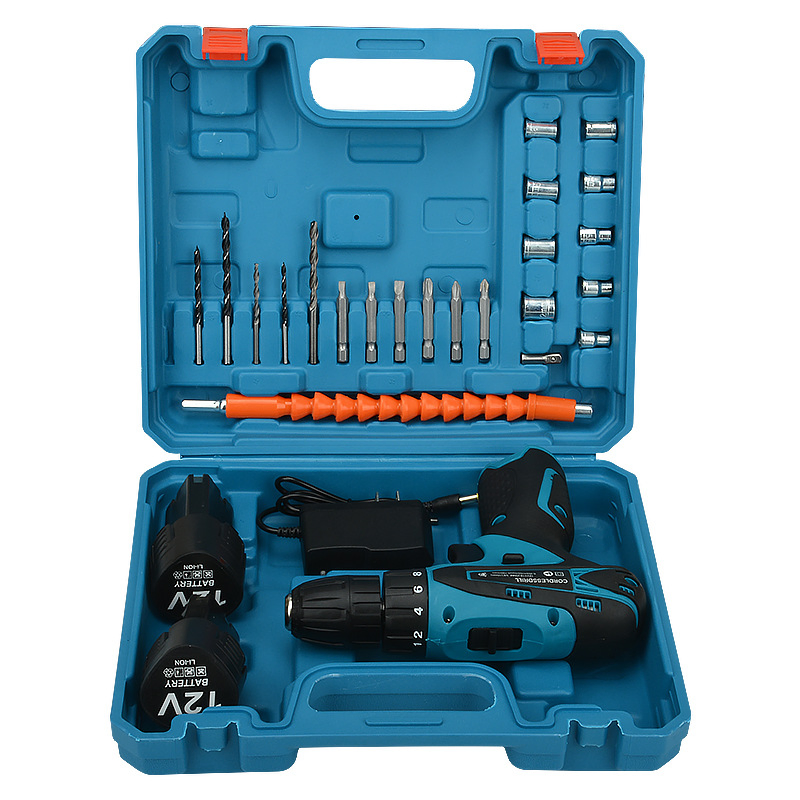 12V Li-ion Battery Rechargeable Power Screwdriver Portable Cordless Drill Set Home Multifunctional Electric Screwdriver Kits