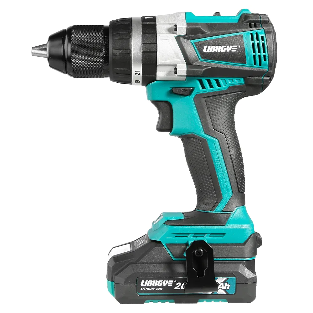 Liangye Factory Lithium Battery Power Tools 18V Cordless Brushless Cordless Hammer Drill