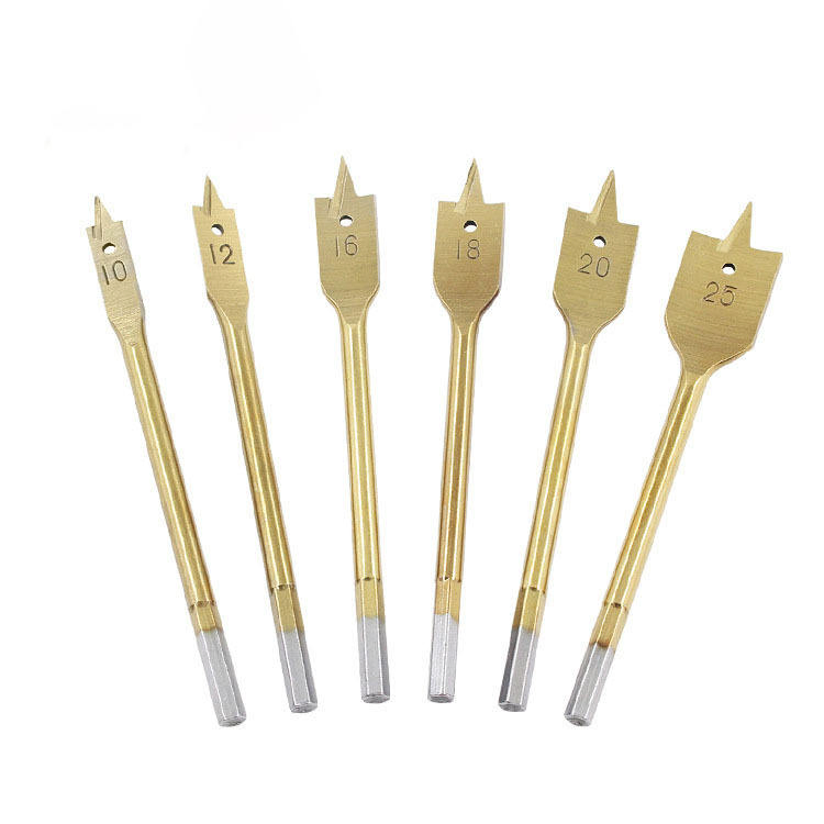 Professional Heavy-Duty 6-35mm Flat Wood Spade Drill Bit with Hex Shank for Woodworking Professional Drill Bits