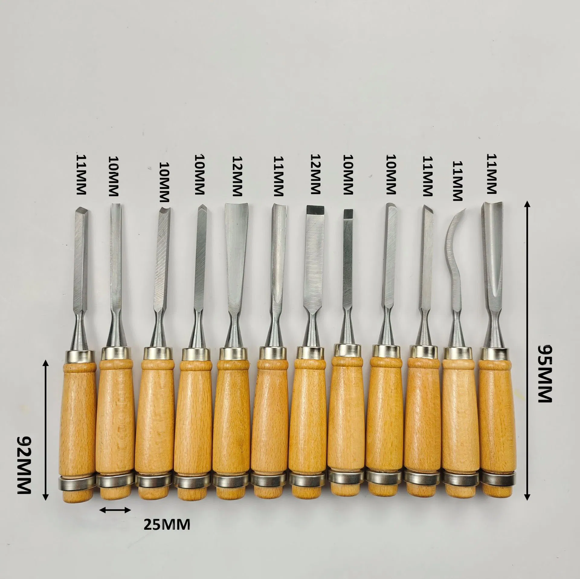 12 PCS Wood Carving Tools Gouges Woodworking Chisels Full Size Wood Carving knives for Gifts