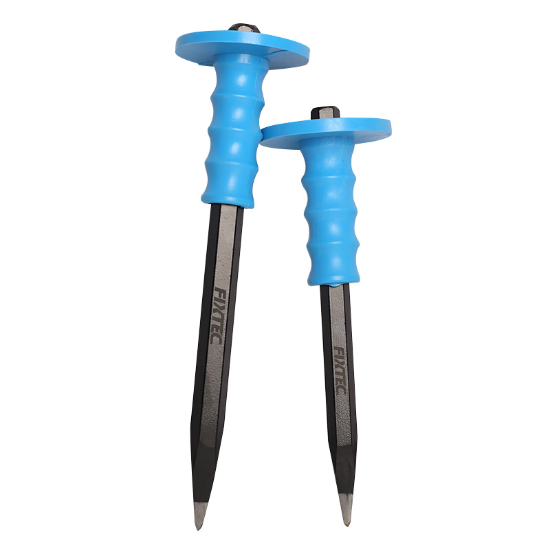 Fixtec Heavy Duty Flat Hand Tool Point Chisel Masonry Carving Concrete Breaker Cold Chisel for Demolishing