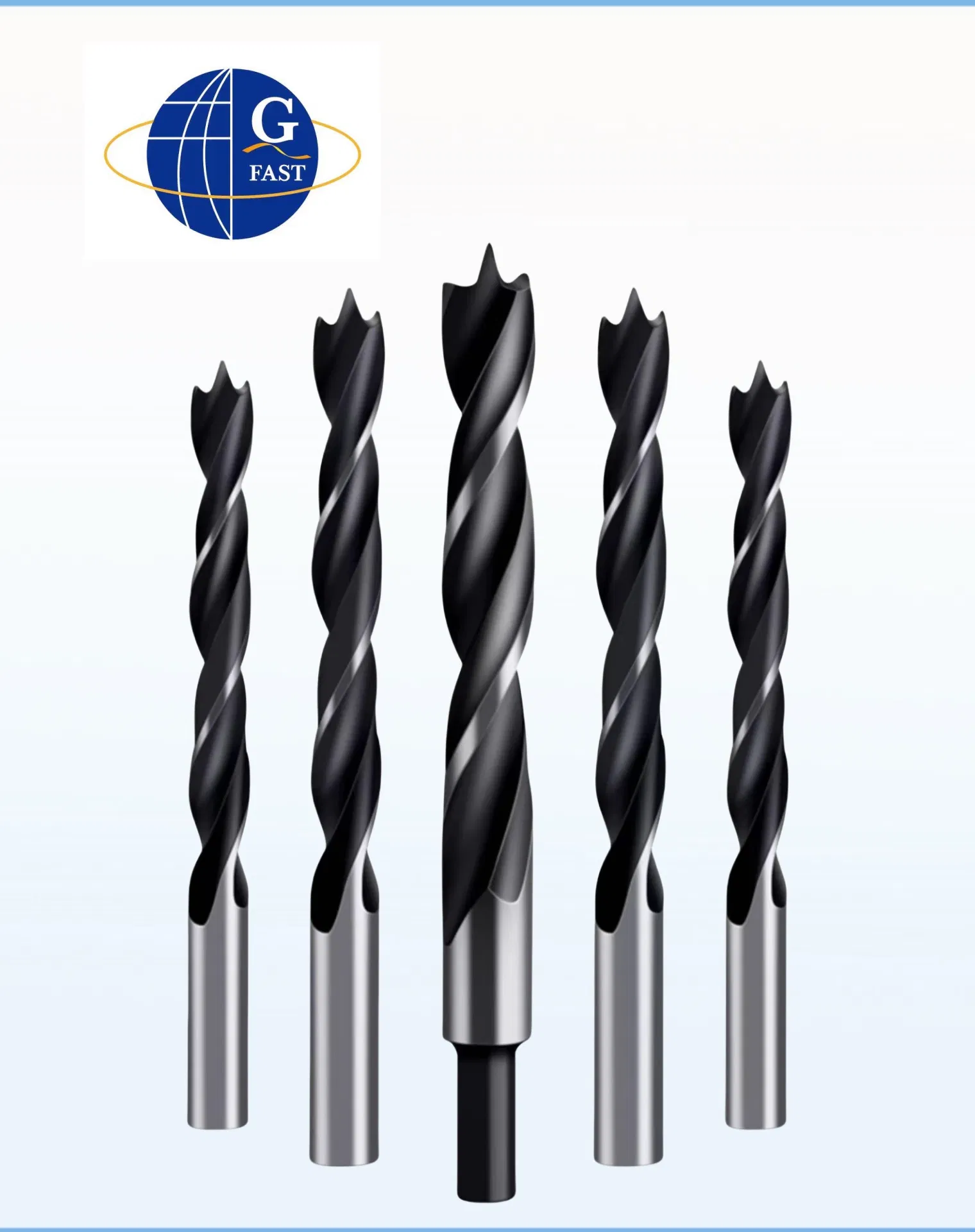 Carbon Steel Twin Land Flutes Rolled Point Drill Bit for Wood Drilling