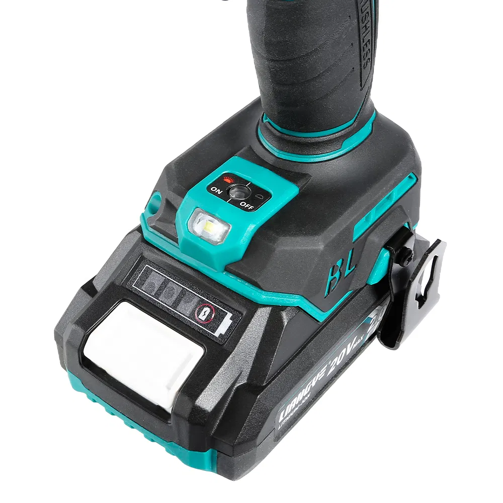 20V Brushless Motor 75nm High Efficient Professional Rechargeable Lithium Battery Cordless Hammer Drill