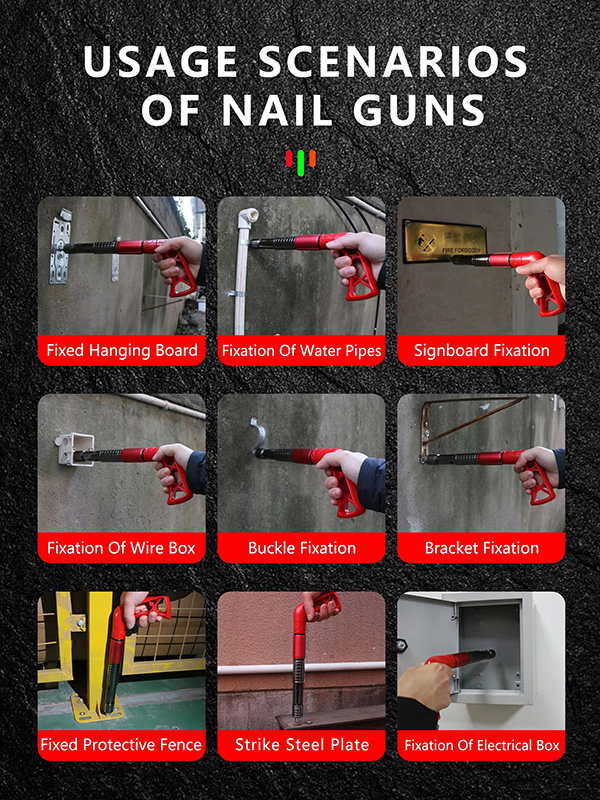 Patented Concrete Ceiling Steel Adjustable Force Cordless Fire Nails Gun Brad Nailer