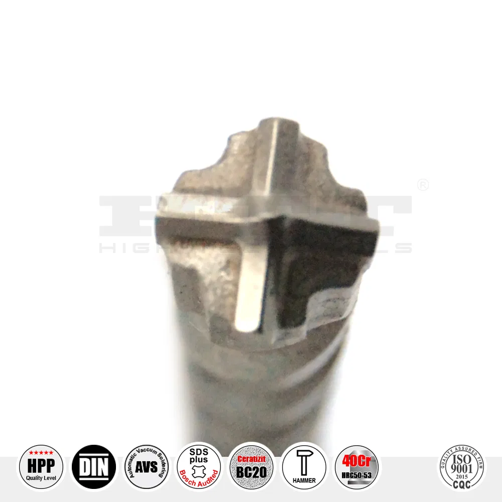 German Quality Splus Cross Cutter Hammer Drill SDS Plus 2 Flutes for Fast Drilling Concrete Brick Stone Granite Marble Cement