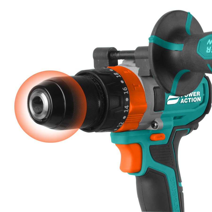 Electric Power Brushless 20V Mini Lithium Rechargeble Cordless Driver Impact Hammer Drill