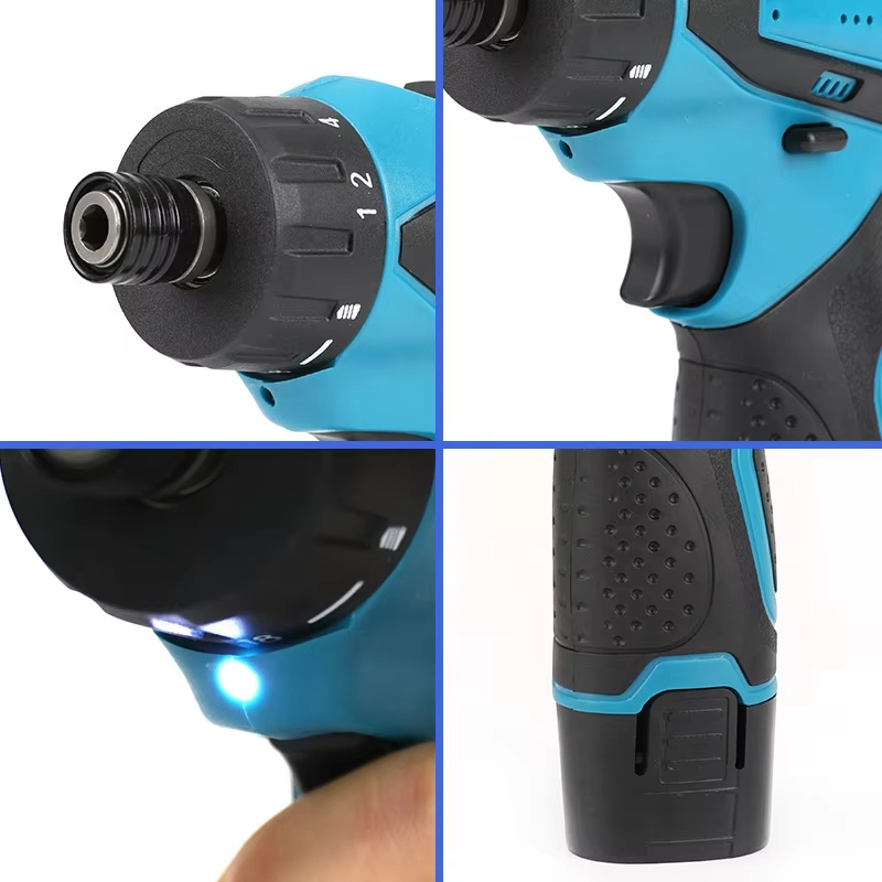 12V Li-ion Battery Rechargeable Power Screwdriver Portable Cordless Drill Set Home Multifunctional Electric Screwdriver Kits