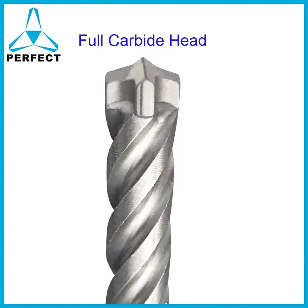 Carbide Full Cross Head U Flute SDS Plus/Max Hammer Drill Bit for Removing Broken Studs
