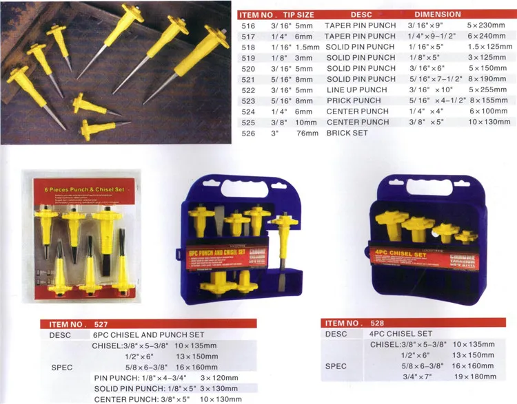 Flat Stone Chisel with Rubber Grip
