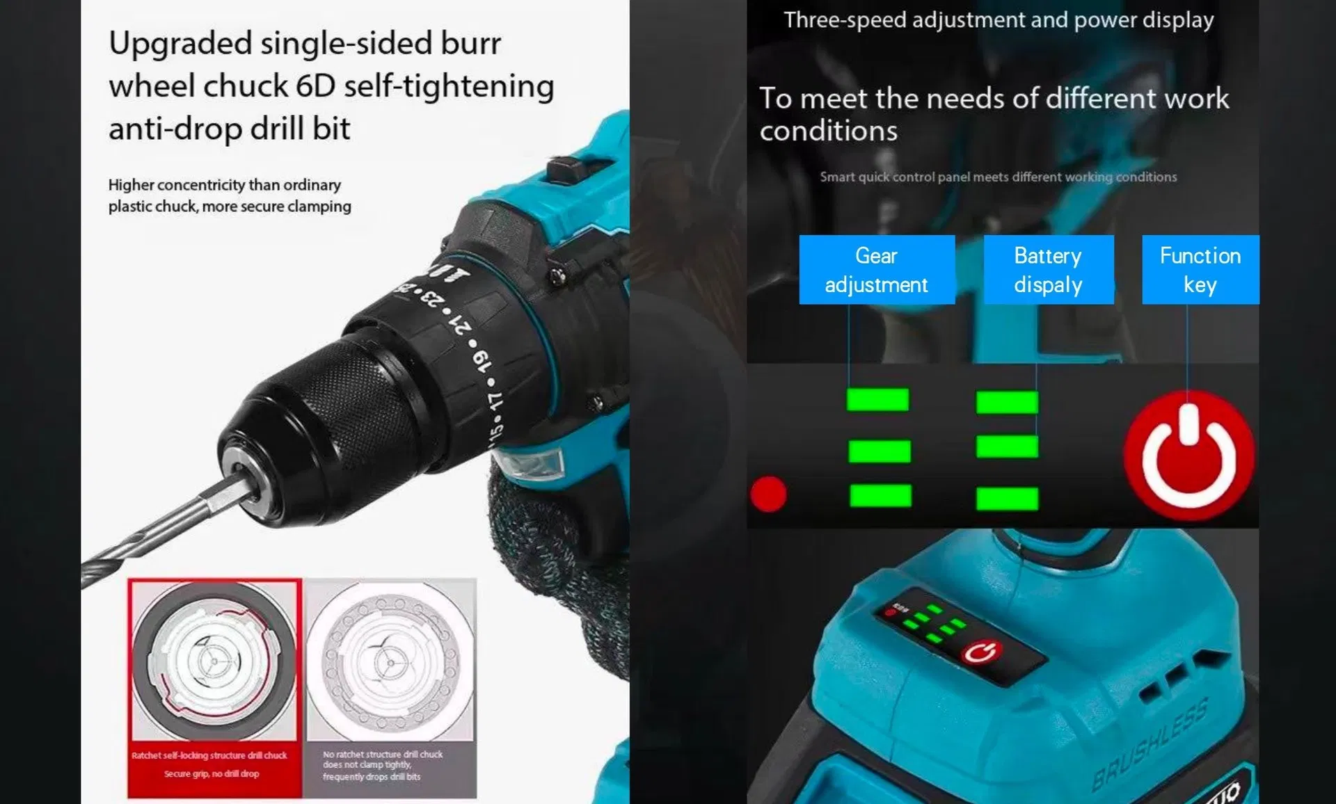 Brushless Cordless Impact Drill